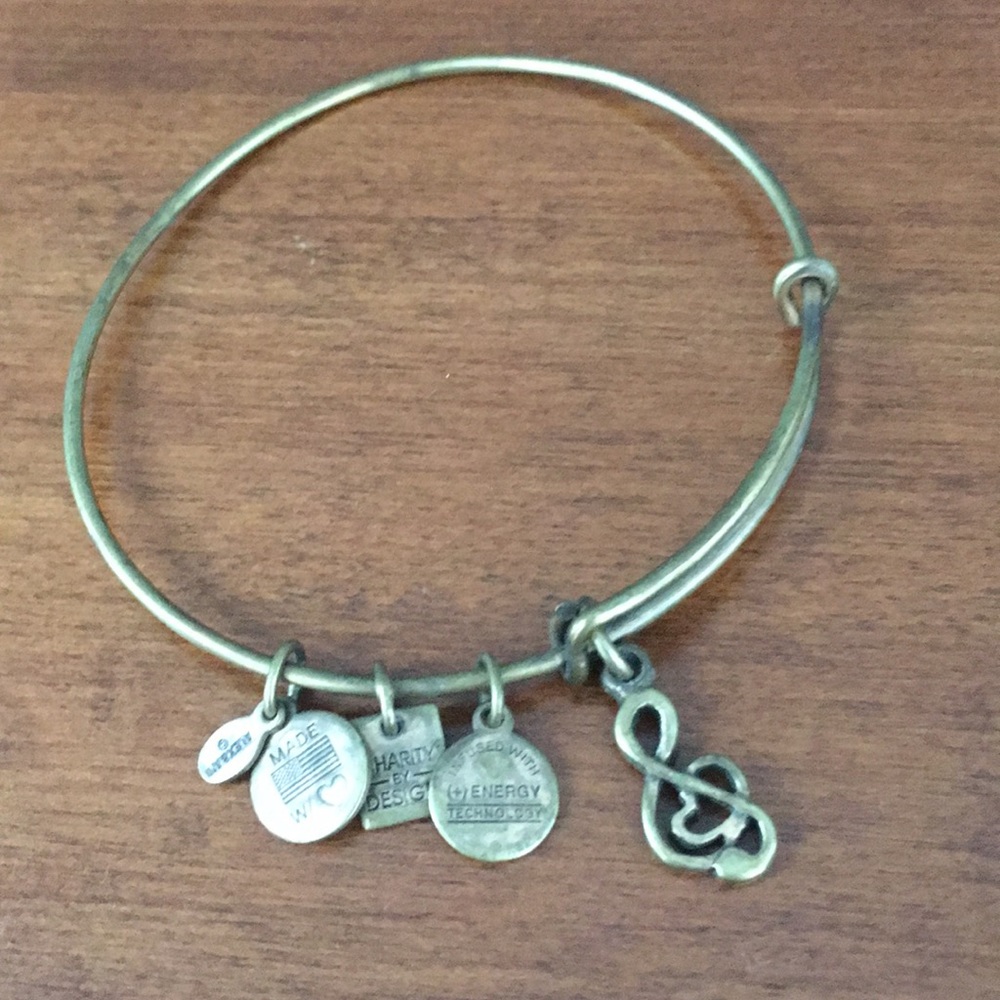 Alex and Ani gold music note bracelet